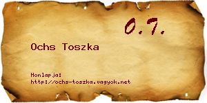Ochs Toszka névjegykártya